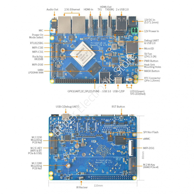 Placa de Desenvolvimento TopEl - Nanopc T6 16Gb avaliação e preço